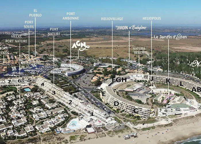 Miroir - Héliopolis D 72 - Luxe - 4 Personnes Appartement Agde